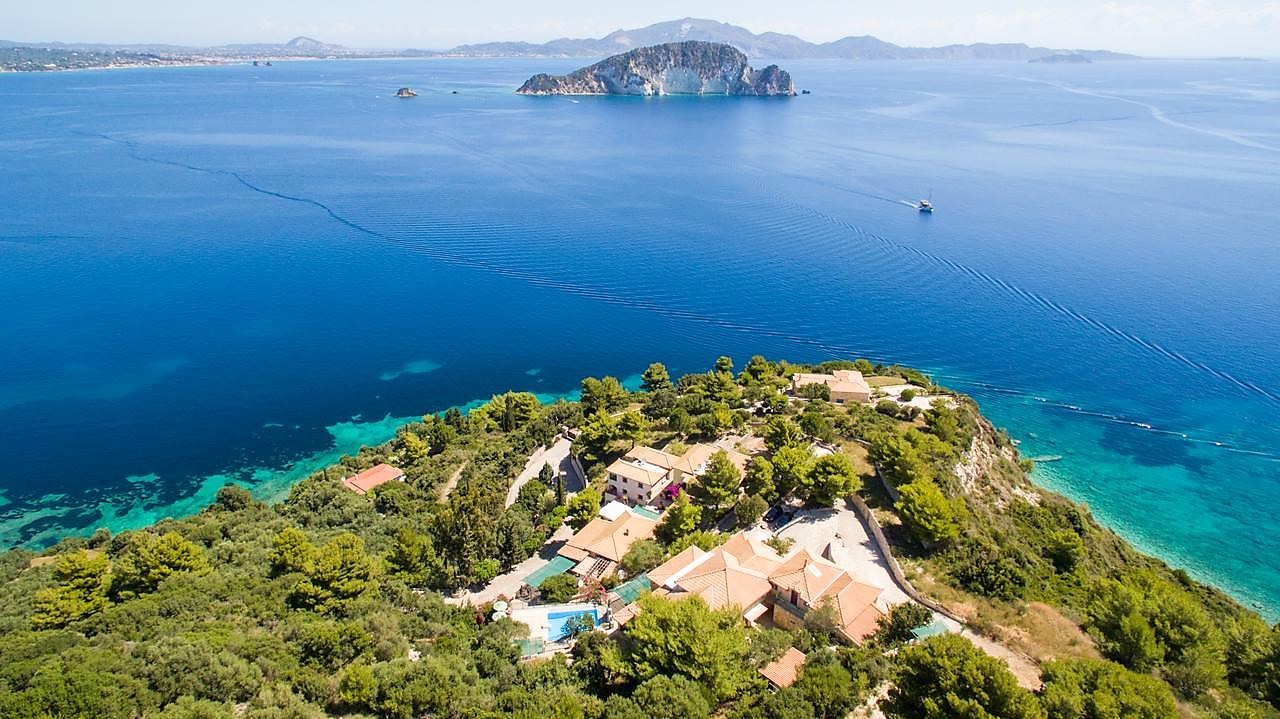 Zakynthos - villa de deux étages avec vue panoramique spectaculaire